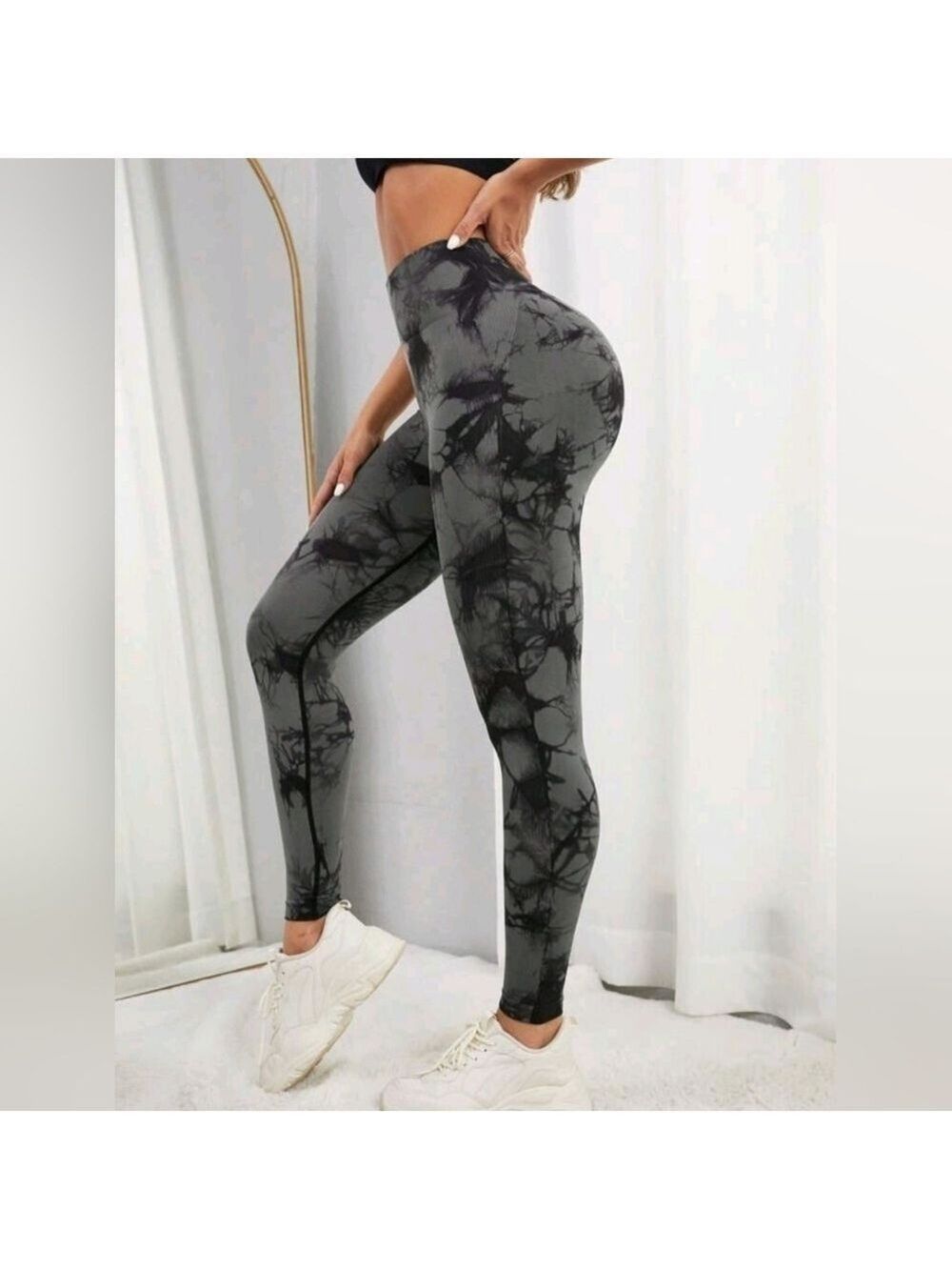 Shein Yoga Trendy Tie Dye Wideband Waist Sports Leggings Large - New In Package